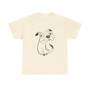 Pug Line Art T-shirt jvrmonkeydesign