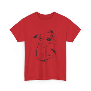 Pug Line Art T-shirt jvrmonkeydesign