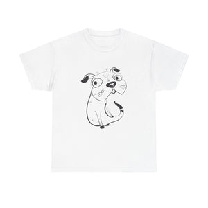 Pug Line Art T-shirt jvrmonkeydesign