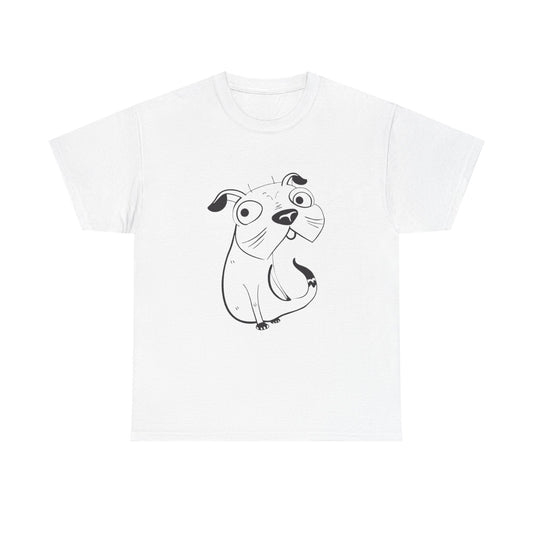 Pug Line Art T-shirt jvrmonkeydesign