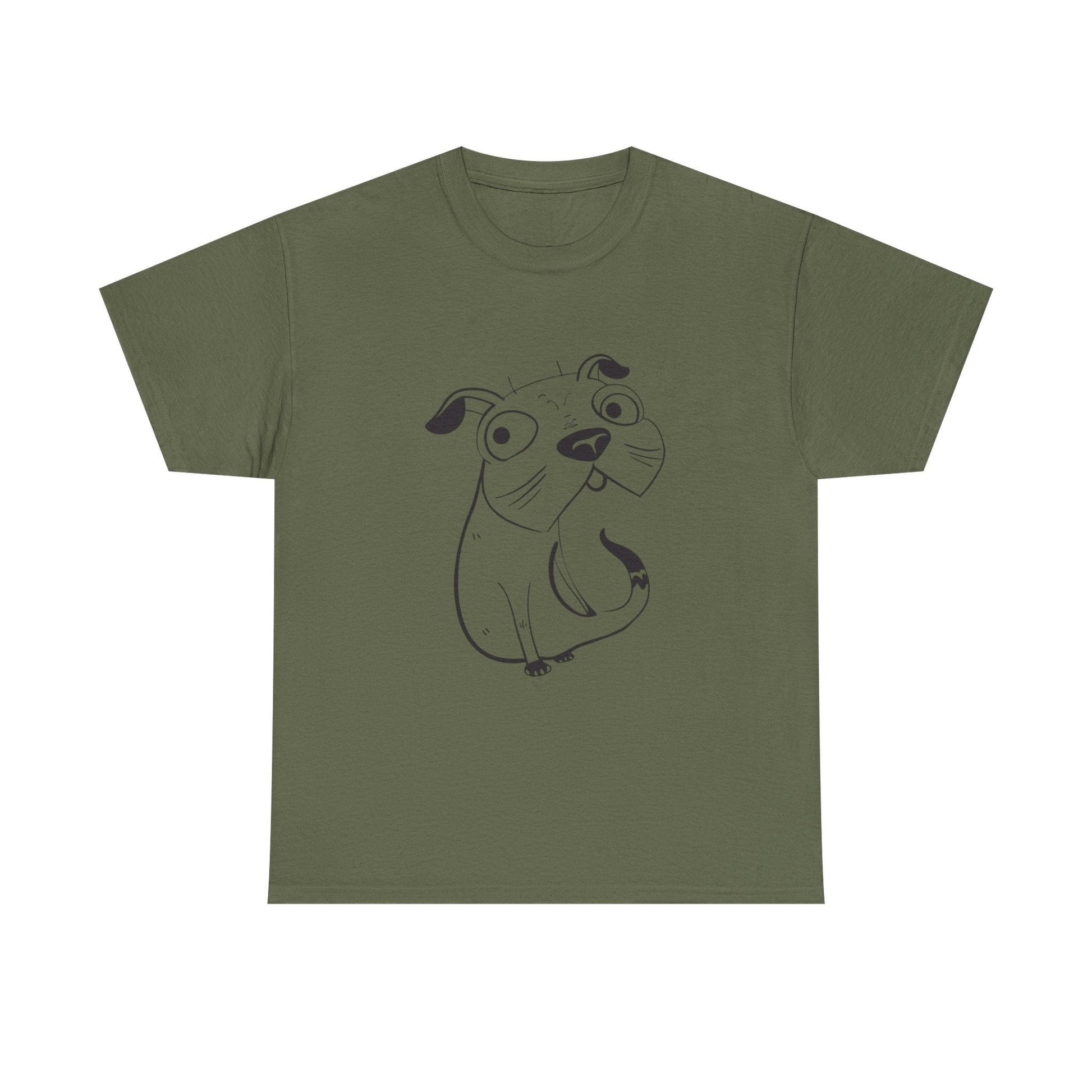 Pug Line Art T-shirt jvrmonkeydesign