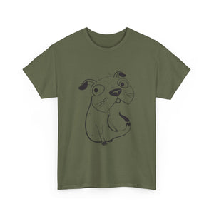 Pug Line Art T-shirt jvrmonkeydesign