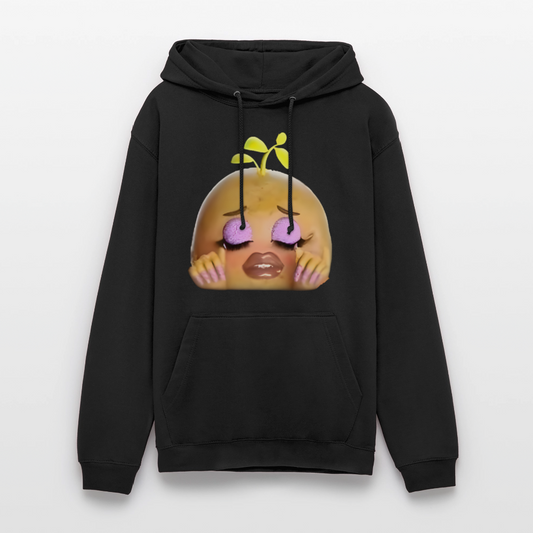 Hoodie met Cute Sad Emoji Design - black