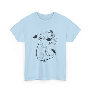 Pug Line Art T-shirt jvrmonkeydesign