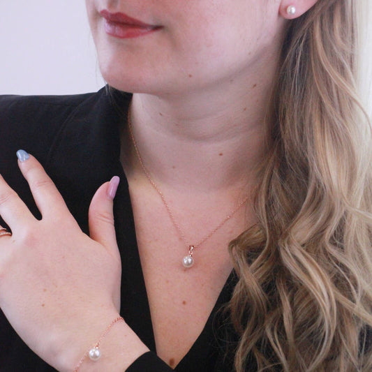 Mother of Pearl Trio Set - Roségoud en kristal CARALI / MYC Paris