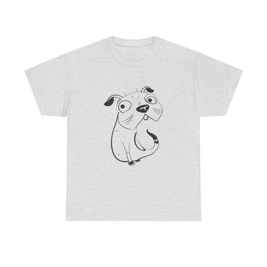 Pug Line Art T-shirt jvrmonkeydesign