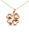 Halsketting met Vier Blaadjes – Roségoud & Kristal - jvrmonkeydesign #