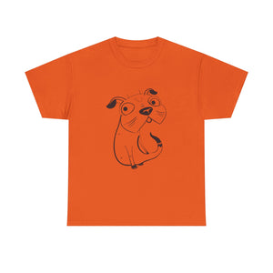 Pug Line Art T-shirt jvrmonkeydesign