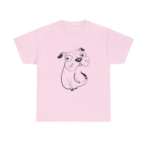 Pug Line Art T-shirt jvrmonkeydesign