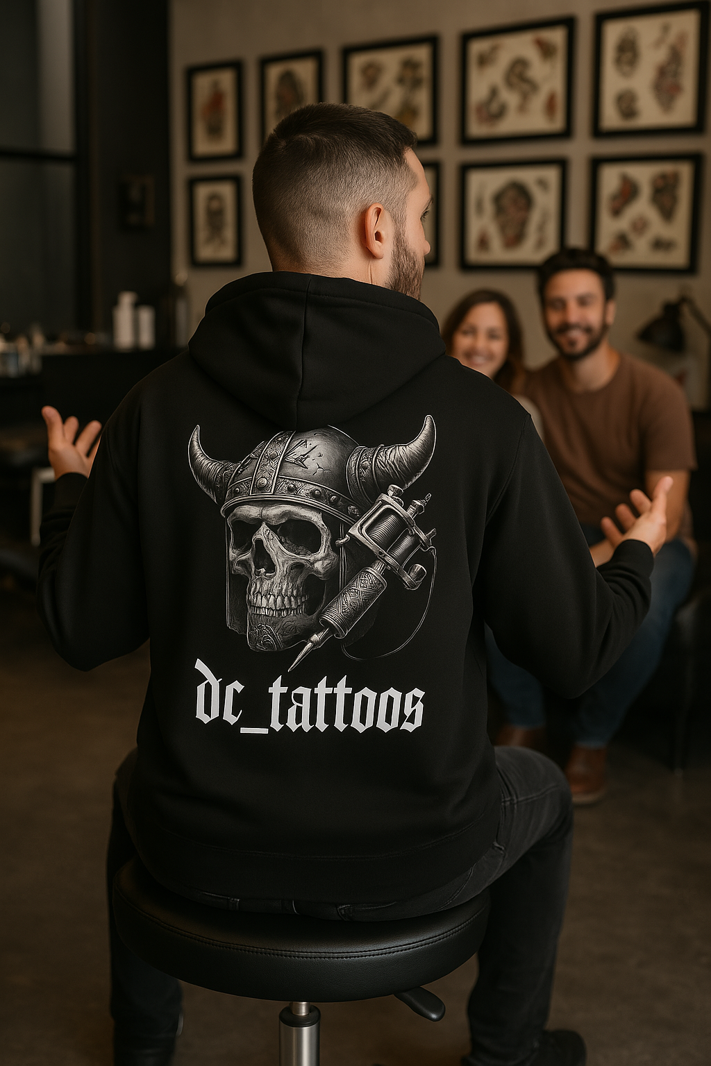 🖤 DC Tattoos Hoodie - jvrmonkeydesign