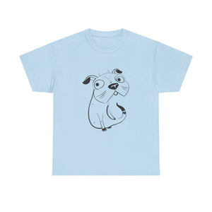 Pug Line Art T-shirt jvrmonkeydesign