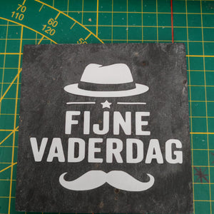 Vaderdag Onderlegger – bestickerde Leisteen