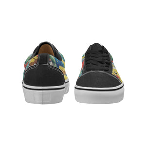 Unisex Pokémon Style Sneakers – Zwart met kleurrijke print - jvrmonkeydesign