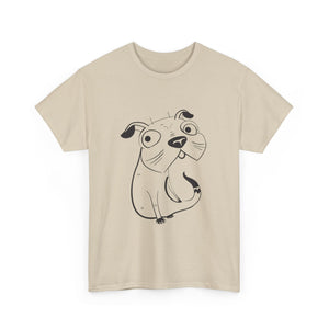Pug Line Art T-shirt jvrmonkeydesign