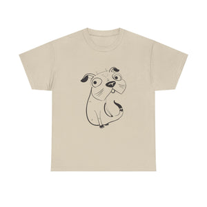 Pug Line Art T-shirt jvrmonkeydesign