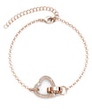Rosévergulde Armband met Oostenrijks Kristal – 18k Afwerking | 26 Stenen | Verstelbaar 160+50 mm - jvrmonkeydesign #