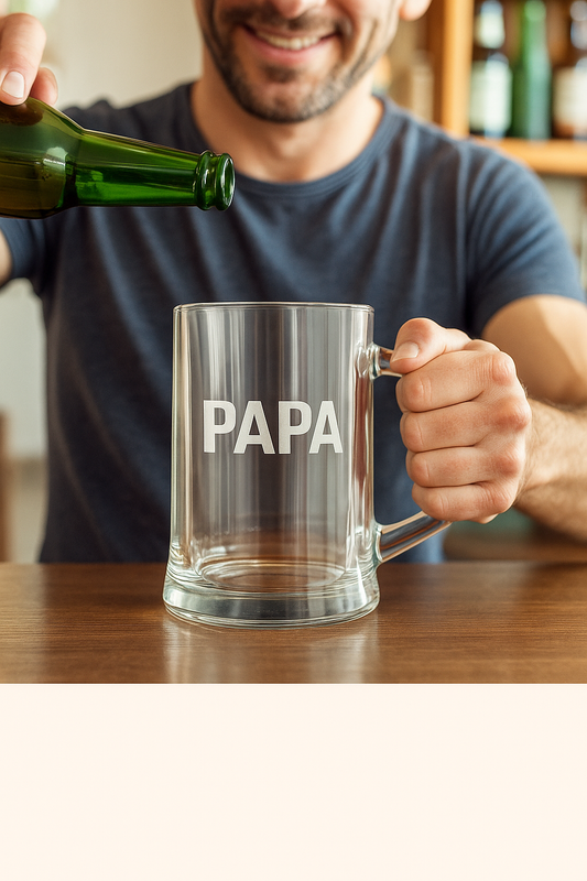 Gepersonaliseerde Bierpul ‘Papa’ – Tijdloos en Uniek - jvrmonkeydesign #