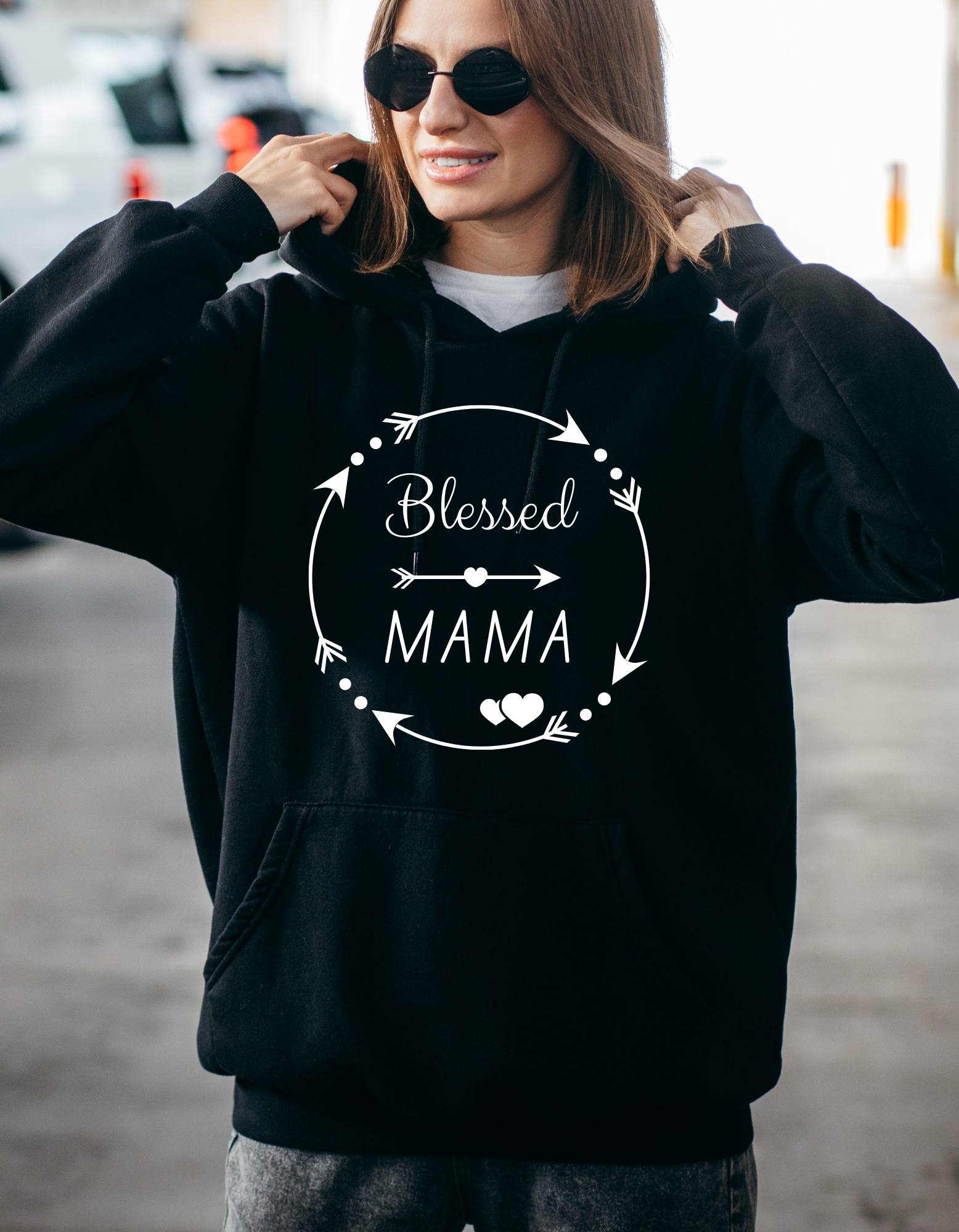 💖 Blessed Mama Hoodie – Zacht, stijlvol en met liefde gedragen