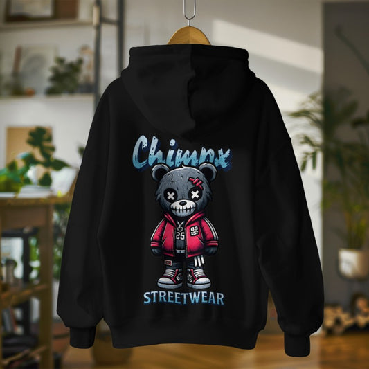 Chimpx Streetwear Hoodie - Haunted Teddy Edition - jvrmonkeydesign