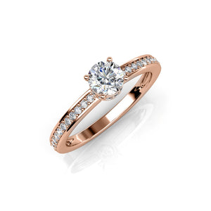 Elise Ring - Roségoud en kristal CARALI / MYC Paris