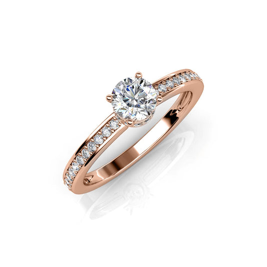 Elise Ring - Roségoud en kristal CARALI / MYC Paris