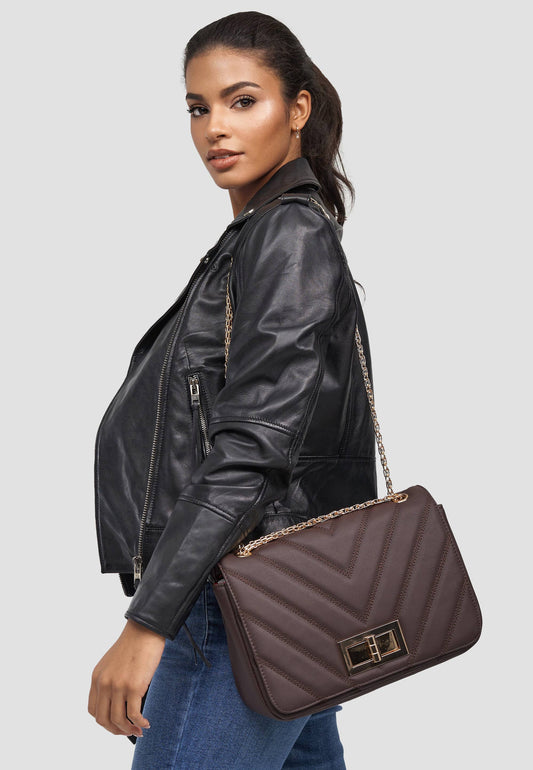 Handtas 'MIRADA' - met gouden draaisluiting jvrmonkeydesign