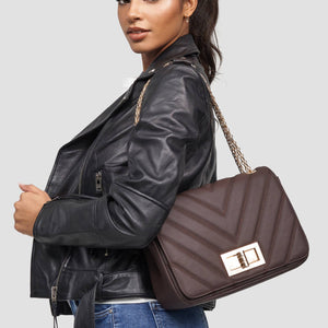 Handtas 'MIRADA' - met gouden draaisluiting jvrmonkeydesign