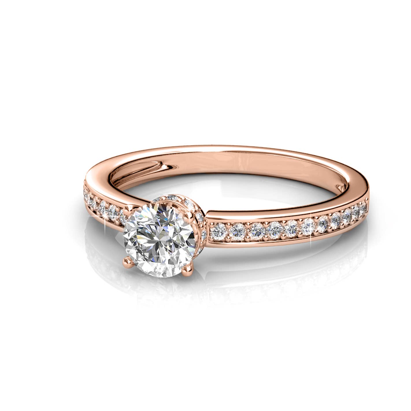 Elise Ring - Roségoud en kristal CARALI / MYC Paris