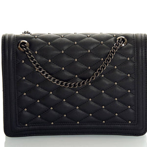 Schoudertas 'VISTA' - met studs & rode voering jvrmonkeydesign
