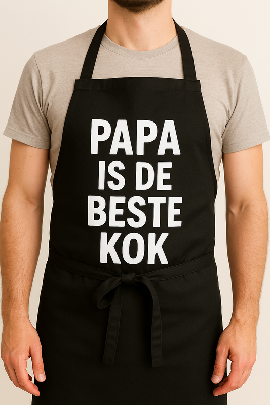 👨‍🍳 Schort “Papa is de Beste Kok” – Het ultieme cadeau voor de keukenkoning