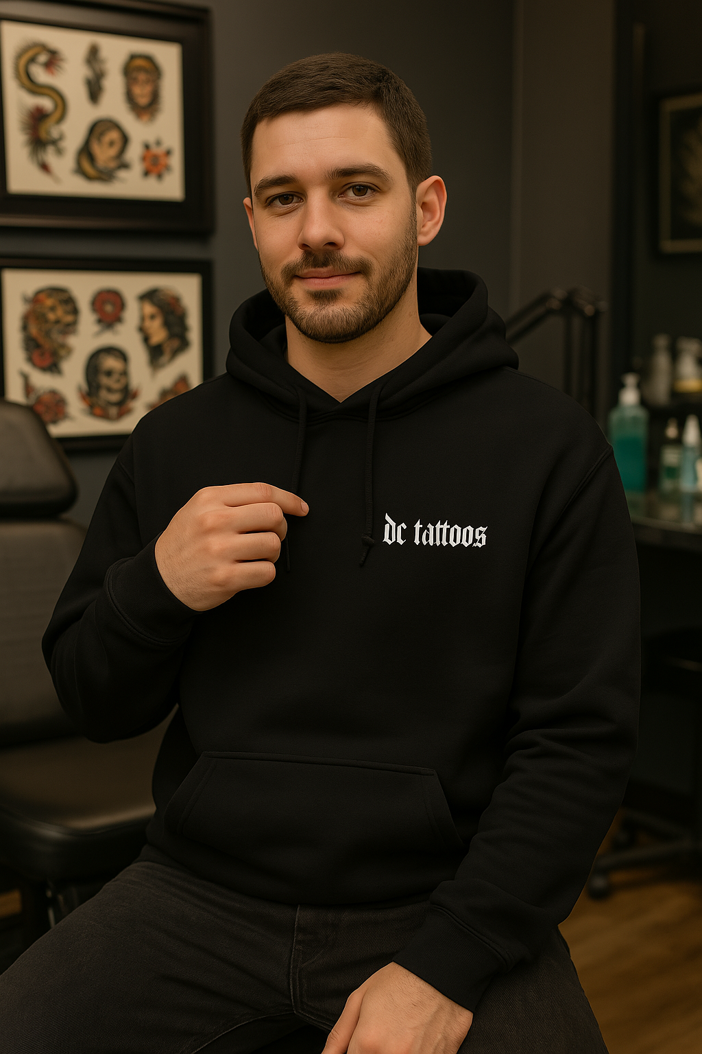🖤 DC Tattoos Hoodie - jvrmonkeydesign
