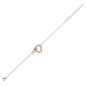 Armband met vergrendeld hart - roségoud en kristal CARALI / MYC Paris