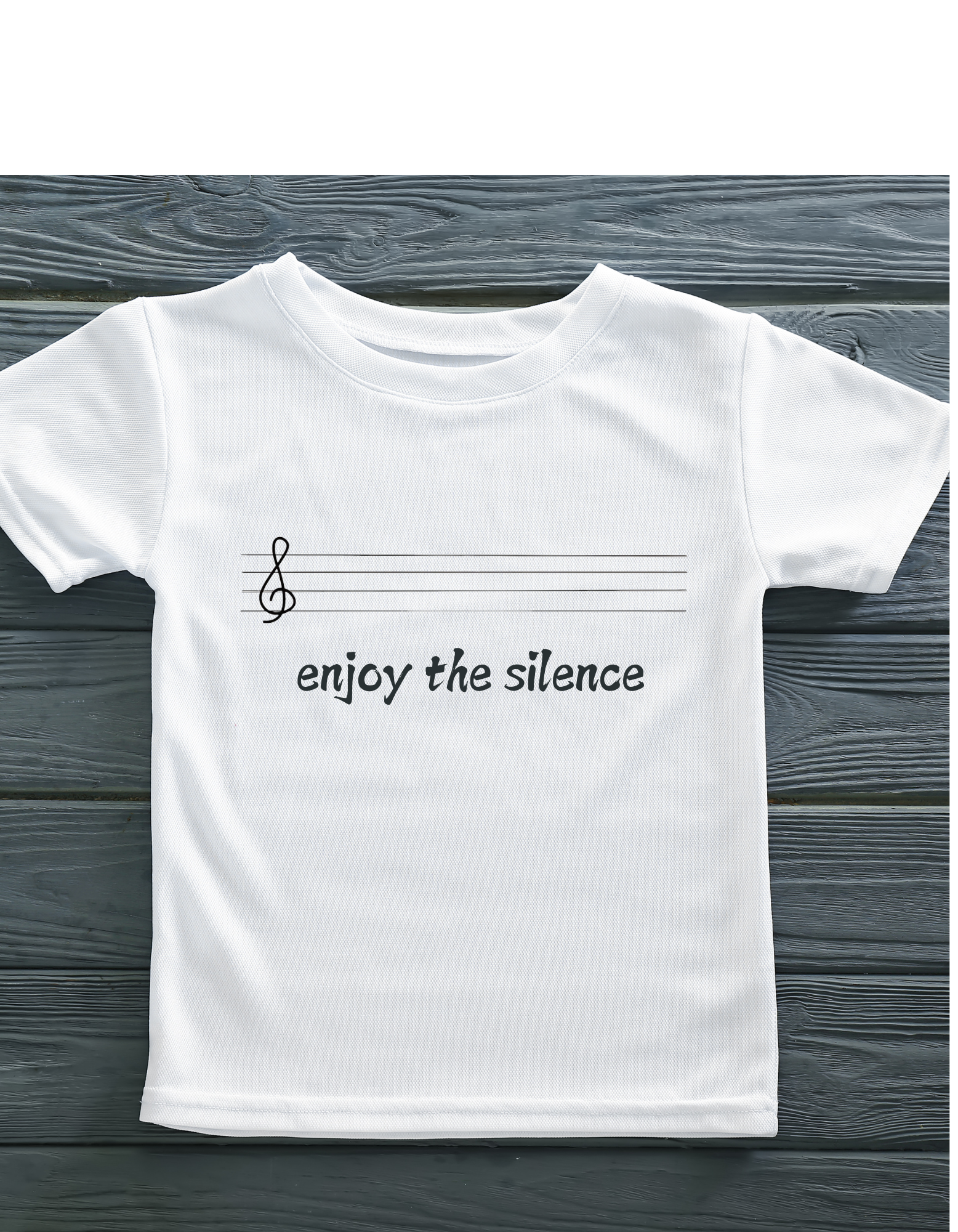 Enjoy the Silence" T-shirt – Minimalistisch & Betekenisvol 🎵✨ - jvrmonkeydesign