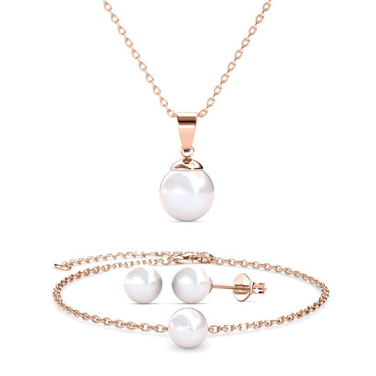 Mother of Pearl Trio Set - Roségoud en kristal CARALI / MYC Paris