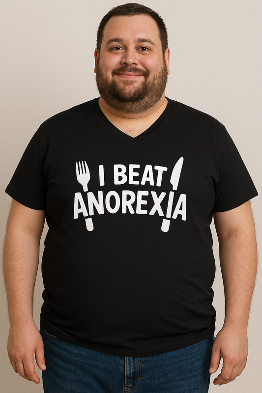 T-shirt "I Beat Anorexia" – Statement Tee - jvrmonkeydesign