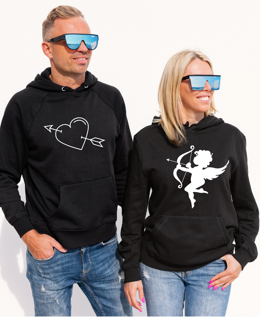 Matching Hoodies – Cupido & Hart met Pijl 💘🎯 - jvrmonkeydesign